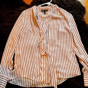 Adorable on soft pink pinstripe blouse!